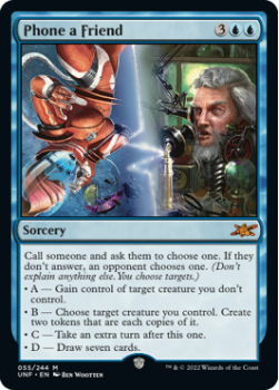 Phone a Friend (GALAXY FOIL) : 341 UNFINITY - Magic the Gathering Single Card