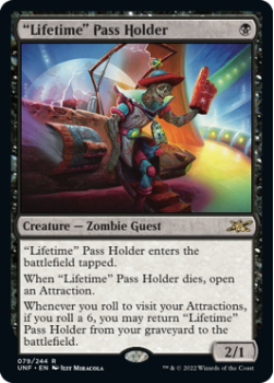 "Lifetime" Pass Holder (GALAXY FOIL) : 365 UNFINITY - Magic the Gathering Single Card