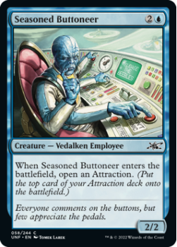 Seasoned Buttoneer (FOIL) : 057/244 UNFINITY - Magic the Gathering Single Card