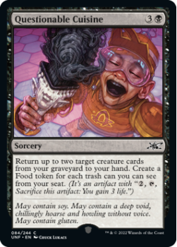 Questionable Cuisine (FOIL) : 084/244 UNFINITY - Magic the Gathering Single Card