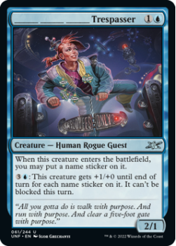 _____ _____ _____ Trespasser (FOIL) : 061/244 UNFINITY - Magic the Gathering Single Card