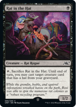 Rat in the Hat (FOIL) : 086/244 UNFINITY - Magic the Gathering Single Card