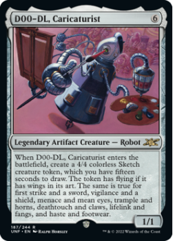 D00-DL, Caricaturist (GALAXY FOIL) : 473 UNFINITY - Magic the Gathering Single Card