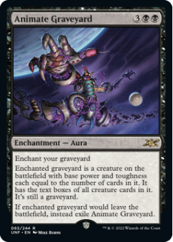 Animate Graveyard (GALAXY FOIL) : 351 UNFINITY - Magic the Gathering Single Card
