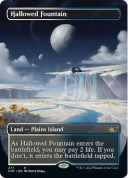 Hallowed Fountain (BORDERLESS) (FOIL) : 277 UNFINITY - Magic the Gathering Single Card