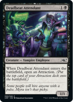 Deadbeat Attendant (FOIL) : 069/244 UNFINITY - Magic the Gathering Single Card