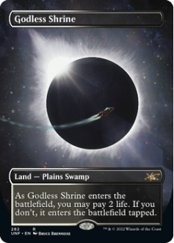Godless Shrine (BORDERLESS) (FOIL) : 282 UNFINITY - Magic the Gathering Single Card
