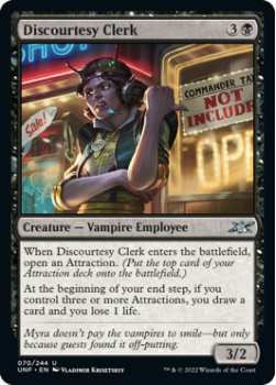 Discourtesy Clerk : 070/244 UNFINITY - Magic the Gathering Single Card