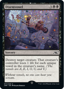 Disemvowel (FOIL) : 071/244 UNFINITY - Magic the Gathering Single Card