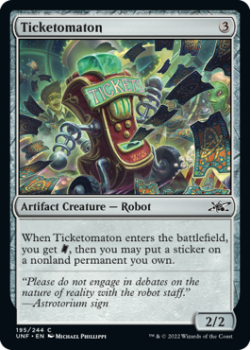 Ticketomaton (FOIL) : 195/244 UNFINITY - Magic the Gathering Single Card