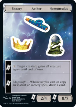 Snazzy Aether Homunculus : Sticker Sheet 026/048 UNFINITY - Magic the Gathering Single Card