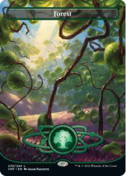 Forest Planetary (GALAXY FOIL) : 490 UNFINITY - Magic the Gathering Single Card