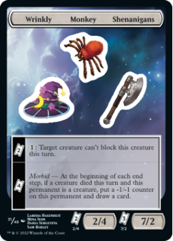 Wrinkly Monkey Shenanigans : Sticker Sheet 031/048 UNFINITY - Magic the Gathering Single Card