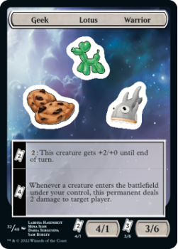 Geek Lotus Warrior : Sticker Sheet 032/048 UNFINITY - Magic the Gathering Single Card