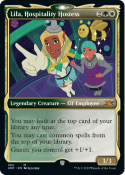 Lila, Hospitality Hostess (SHOWCASE) (GALAXY FOIL) : 513 UNFINITY - Magic the Gathering Single Card