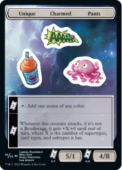 Unique Charmed Pants : Sticker Sheet 038/048 UNFINITY - Magic the Gathering Single Card