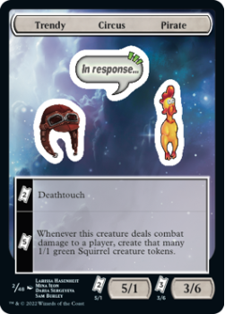 Trendy Circus Pirate : Sticker Sheet 002/048 UNFINITY - Magic the Gathering Single Card