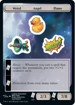 Weird Angel Flame : Sticker Sheet 042/048 UNFINITY - Magic the Gathering Single Card