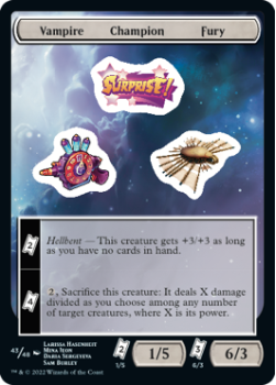 Vampire Champion Fury : Sticker Sheet 043/048 UNFINITY - Magic the Gathering Single Card