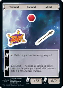 Trained Blessed Mind : Sticker Sheet 044/048 UNFINITY - Magic the Gathering Single Card