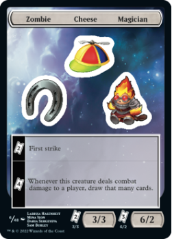 Zombie Cheese Magician : Sticker Sheet 006/048 UNFINITY - Magic the Gathering Single Card