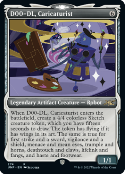 D00-DL, Caricaturist (SHOWCASE) (FOIL) : 274 UNFINITY - Magic the Gathering Single Card