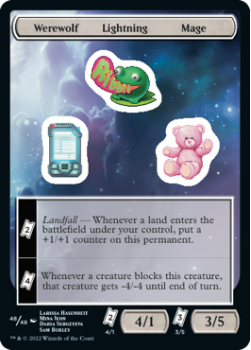 Werewolf Lightning Mage : Sticker Sheet 048/048 UNFINITY - Magic the Gathering Single Card