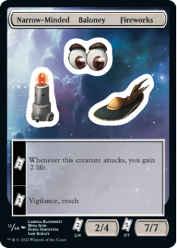 Narrow-Minded Baloney Fireworks : Sticker Sheet 012/048 UNFINITY - Magic the Gathering Single Card
