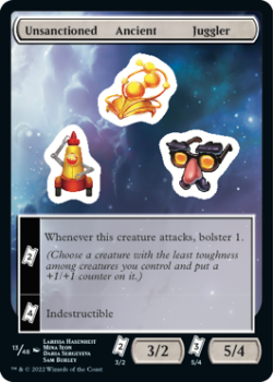 Unsanctioned Ancient Juggler : Sticker Sheet 013/048 UNFINITY - Magic the Gathering Single Card