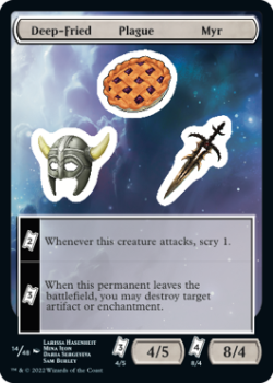 Deep-Fried Plague Myr : Sticker Sheet 014/048 UNFINITY - Magic the Gathering Single Card