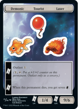 Demonic Tourist Laser : Sticker Sheet 021/048 UNFINITY - Magic the Gathering Single Card
