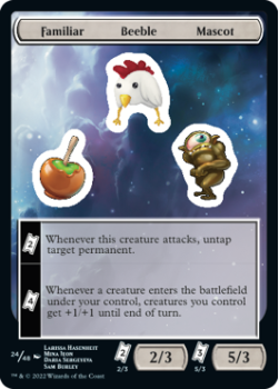 Familiar Beeble Mascot : Sticker Sheet 024/048 UNFINITY - Magic the Gathering Single Card
