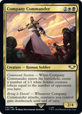 Company Commander : 113/168 WARHAMMER 40K - Magic the Gathering Single Card Company Commander : 113/168 WARHAMMER 40K - Magic the Gathering Single Card
