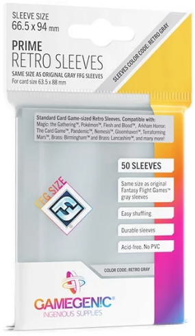 Gamegenic Prime Retro Card Sleeves Clear (50ct) Gamegenic Prime Retro Card Sleeves Clear (50ct)