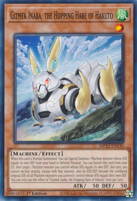 Gizmek Inaba, the Hopping Hare of Hakuto (Common) : MP22-EN130 - Yu-Gi ...