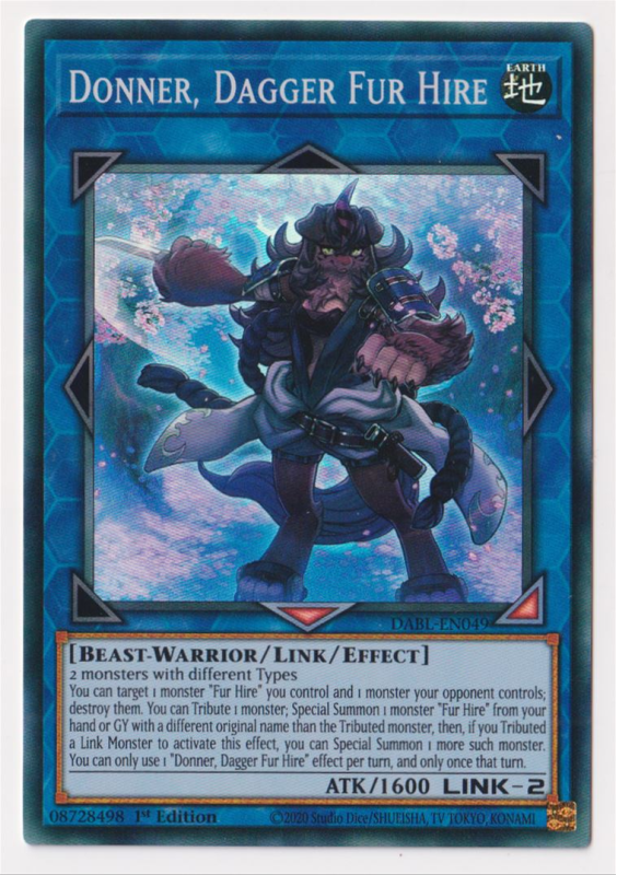Donner, Dagger Fur Hire (Super Rare) : DABL-EN049 - Yu-Gi-Oh! Single Card Donner, Dagger Fur Hire (Super Rare) : DABL-EN049 - Yu-Gi-Oh! Single Card
