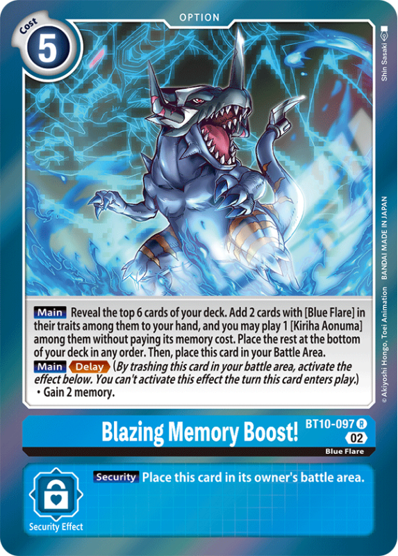 Blazing Memory Boost! BT10097 XROS ENCOUNTER Digimon Card Game
