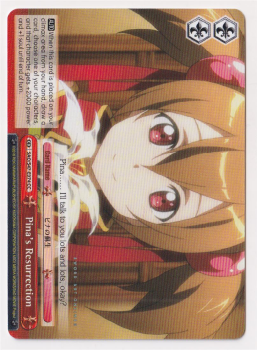 Pina's Resurrection : SAO/S47-E074 SWORD ART ONLINE RE:EDIT - Weiss/Schwarz Single Card
