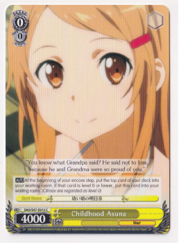 Childhood Asuna : SAO/S47-E013 SWORD ART ONLINE RE:EDIT - Weiss/Schwarz Single Card