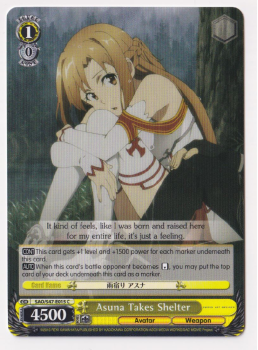 Asuna Takes Shelter : SAO/S47-E015 SWORD ART ONLINE RE:EDIT - Weiss/Schwarz Single Card
