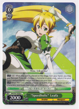 "Speedholic" Leafa : SAO/S47-E039 SWORD ART ONLINE RE:EDIT - Weiss/Schwarz Single Card
