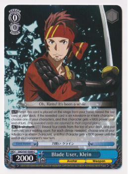 Blade User, Klein : SAO/S47-E089 SWORD ART ONLINE RE:EDIT - Weiss/Schwarz Single Card