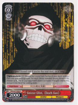 Sinister Glint,Death Gun : SAO/S47-E066 SWORD ART ONLINE RE:EDIT - Weiss/Schwarz Single Card