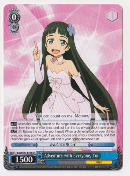 Adventure with Everyone, Yui : SAO/S47-E115 SWORD ART ONLINE RE:EDIT - Weiss/Schwarz Single Card