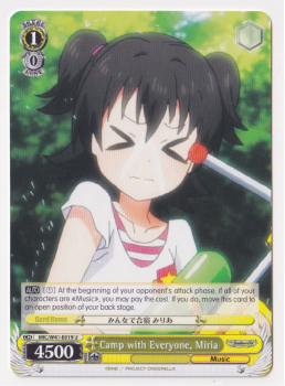 Camp with Everyone, Miria single card from Weiss/Schwarz