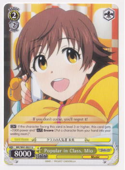Popular in Class, Mio single card from Weiss/Schwarz
