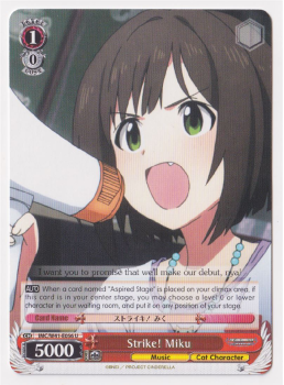 Strike! Miku single card from Weiss/Schwarz