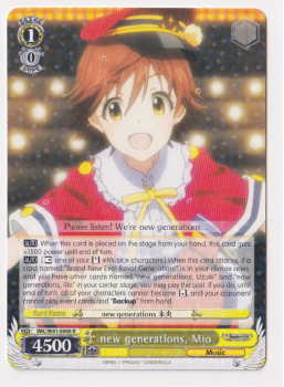 new generations, Mio single card from Weiss/Schwarz