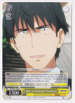 Bad at Smiling? Producer single card from Weiss/Schwarz