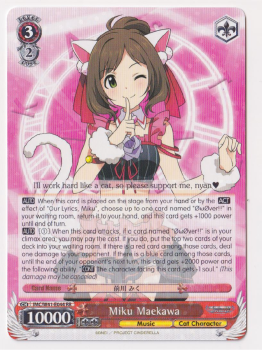 Miku Maekawa single card from Weiss/Schwarz